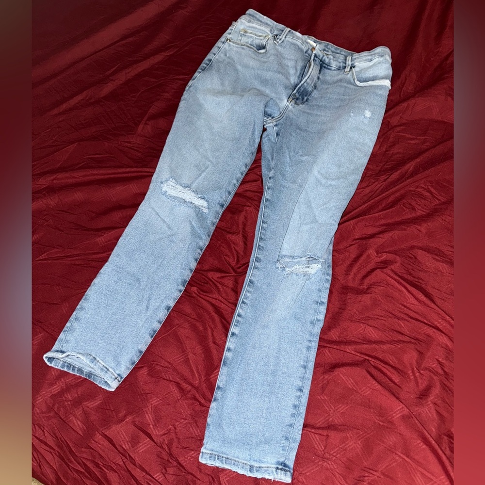 Good American cropped skinny jeans